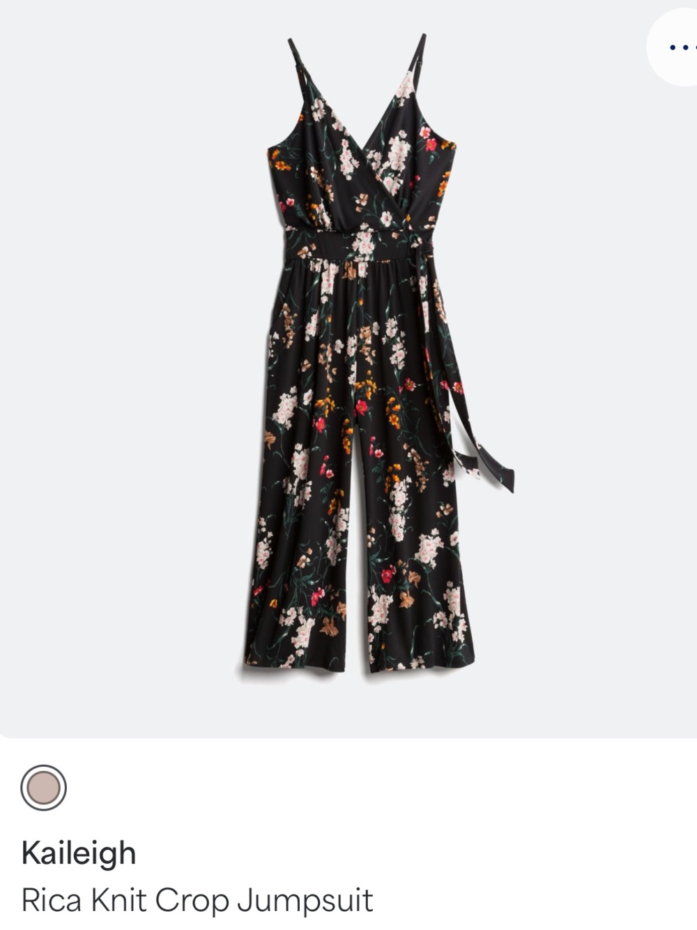 Kaleigh Rica Knit Crop Jumpsuit Romper Medium